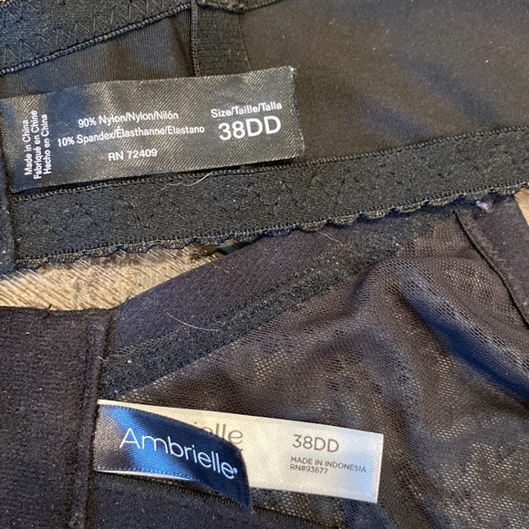 AMBRIELLE Black Pink Lace Underwire Bra Set 38DD - Picture 6 of 7